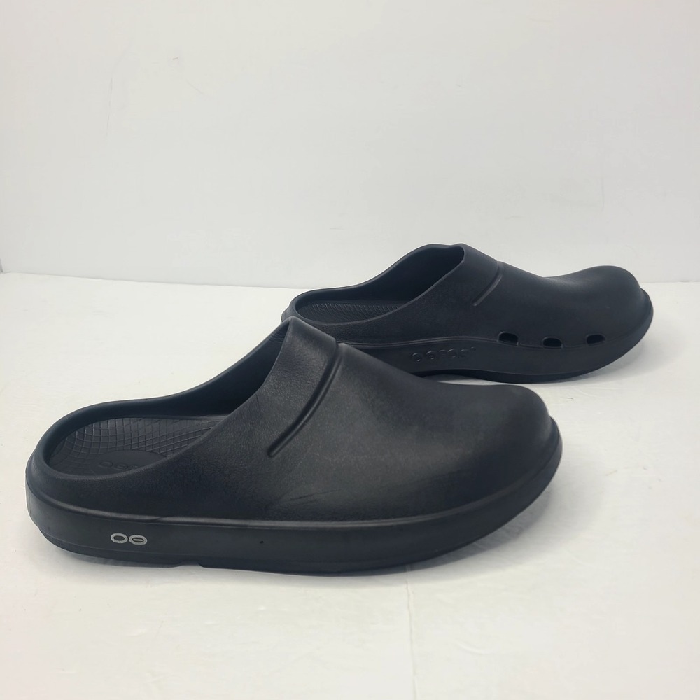 OOFOS OOcloog Casual Slip On Recovery Unisex Black Clogs Men 41 EU 8M 10W - Picture 2 of 9
